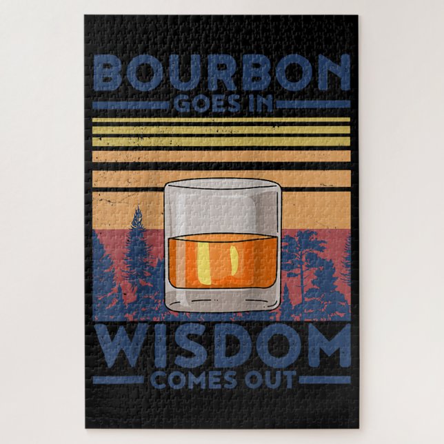 Puzzle Whiskey Bourbon entre dans la sagesse sort (Vertical)
