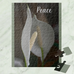 Puzzle White Peace Lily Botanique Floral Photographie