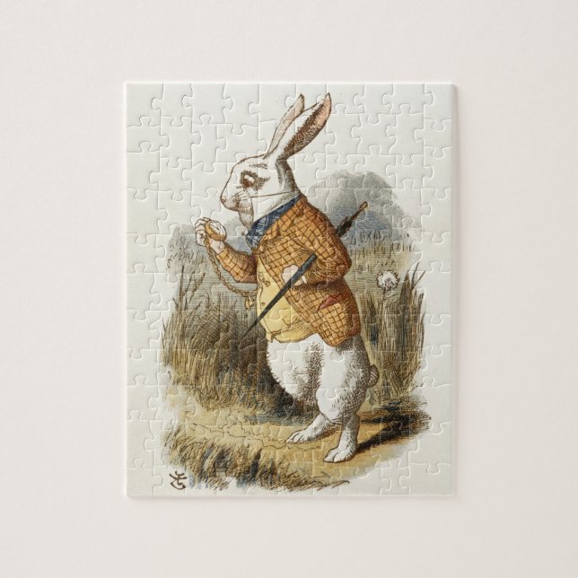 Puzzle White Rabbit from Alice In Wonderland Vintage (Vertical)