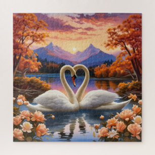 Puzzle White swans