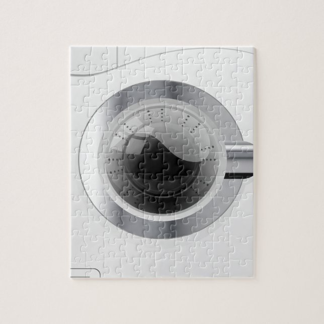 Puzzle White Washington Machine (Vertical)