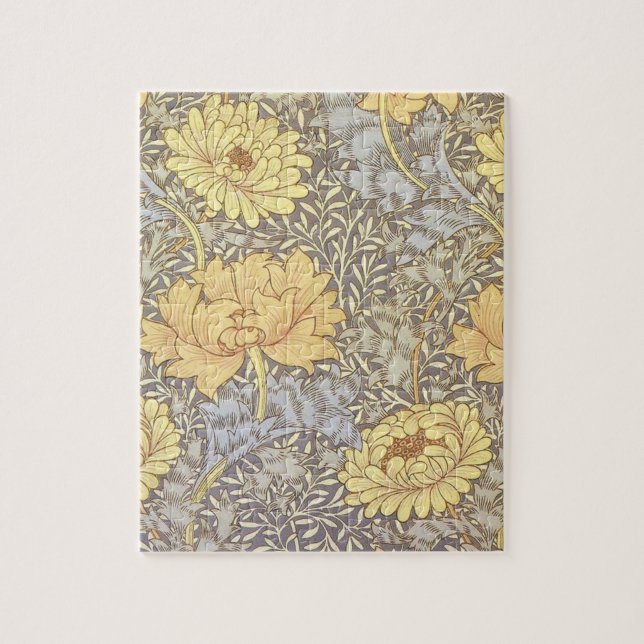 Puzzle William Morris Chrysanthemum Fleurs maman (Vertical)