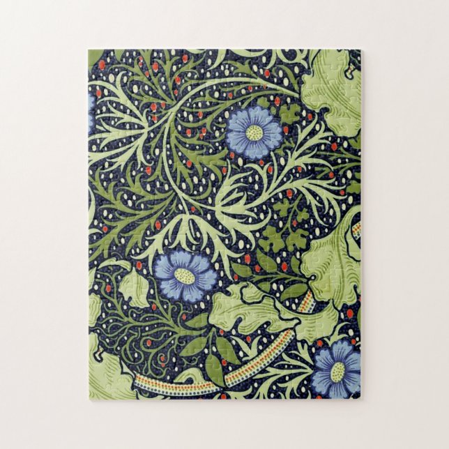 Puzzle William Morris Fleur d'antiquité aux algues marine (Vertical)
