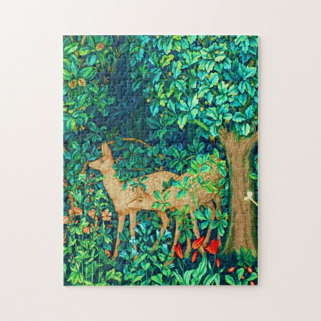 Puzzle William Morris Forest Deer Tapestry Imprimer (Vertical)