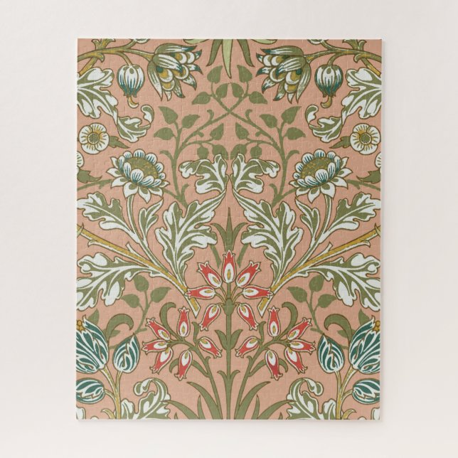 Puzzle William Morris Hyacinth Flower Rose Art (Vertical)