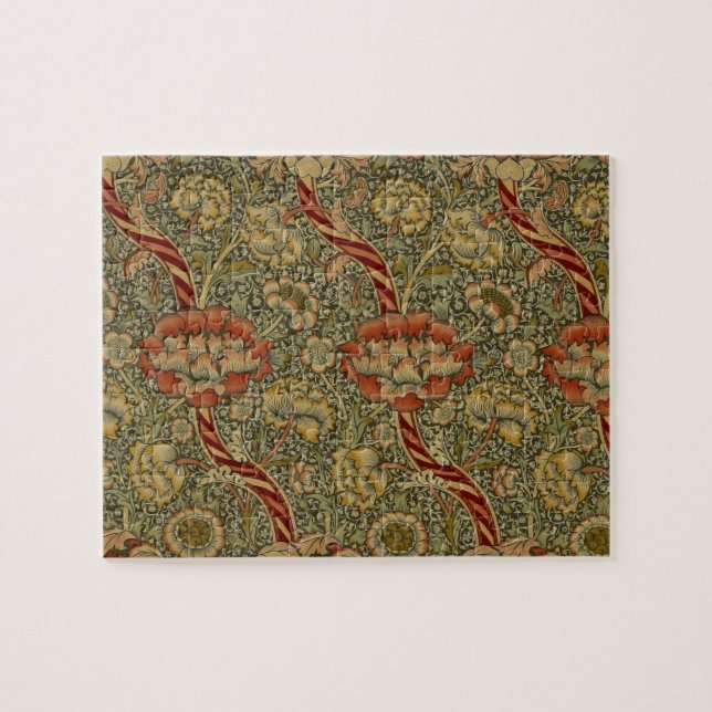 Puzzle William Morris Wandle Anglais Floral Damask Design (Horizontal)