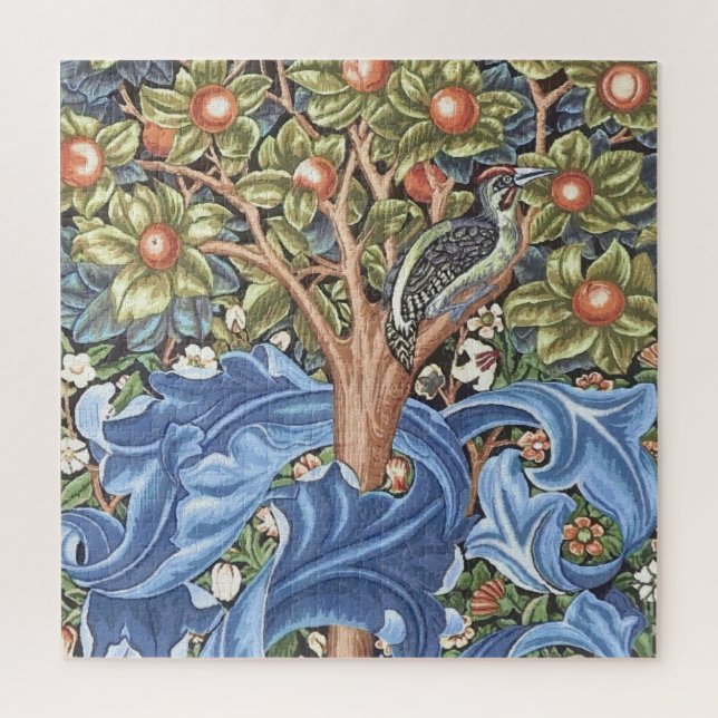 Puzzle William Morris Woodpecker Tapestry (Vertical)