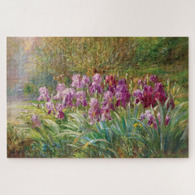 Puzzle Willows et Irises au bord d'un ruisseau (Horizontal)