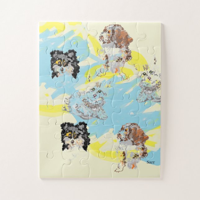 Puzzle Wind von Hunden und Katzen (Vertikal)