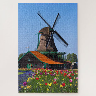 Puzzle Windmill Pays-Bas Tulip Garden Europe