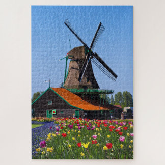 Puzzle Windmill Pays-Bas Tulip Garden Europe