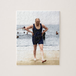 Puzzle Winston Churchill au bord de la mer