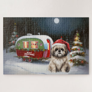 Puzzle Winter Havanese Caravan Christmas Adventure