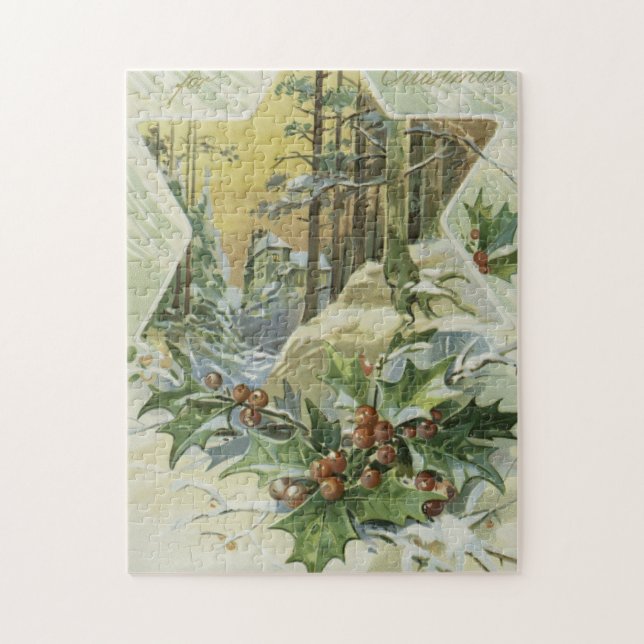 Puzzle Winter House Vintage (Vertical)