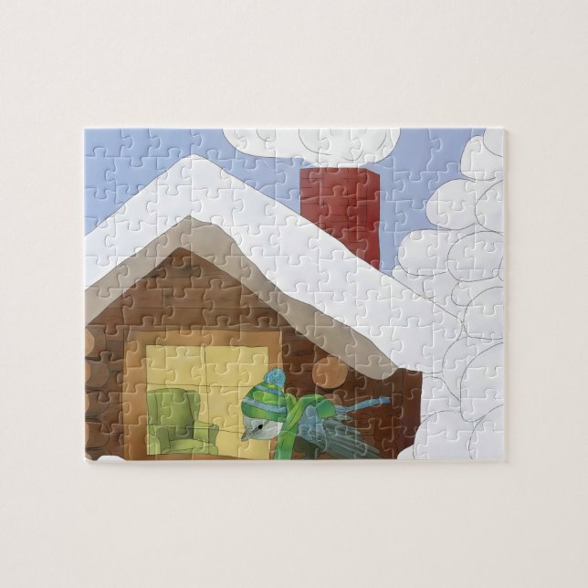 Puzzle Wintervogel (Horizontal)