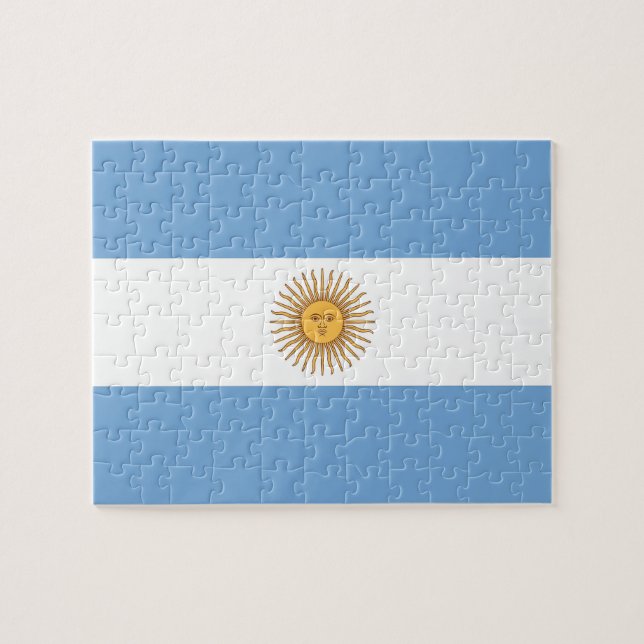 Puzzle with Flag of Argentine (Horizontal)