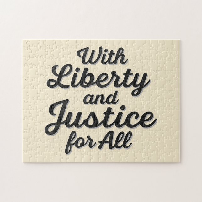 Puzzle With Liberty and Justice for All Protest Freedom (Horizontal)