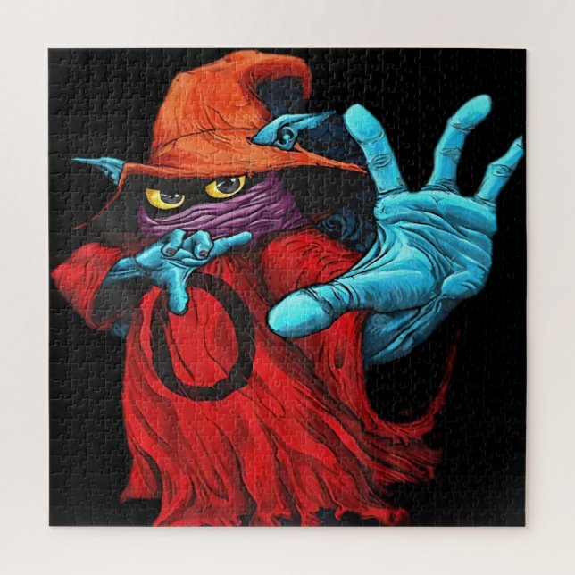 Puzzle Wizard Art, Mystical Imagery, Fantasy Design, Magi (Vertical)