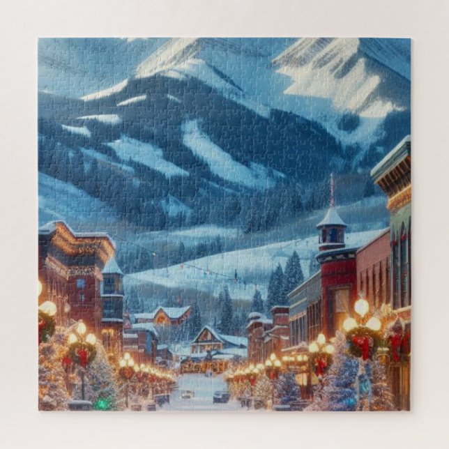 Puzzle Wonderland d'hiver en Crested Butte, Colorado (Vertical)