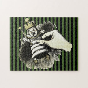 Puzzle Wonderland King of Hearts on Stripes