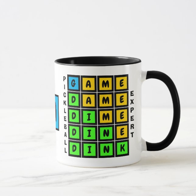 Puzzle WORD GAME DINK Pickleball MONOGRAM Tasse (Rechts)