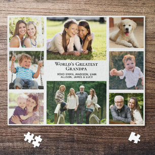Puzzle World's Greatest Grandpa Photo Collage Custom