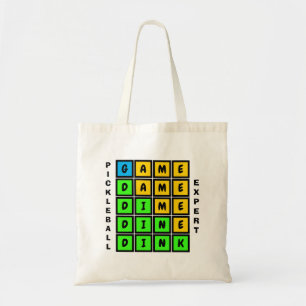 Puzzle-Wortspiel-DINK-Pickleball Tragetasche