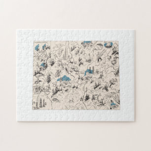 Puzzle Wyoming Shaped Vintage