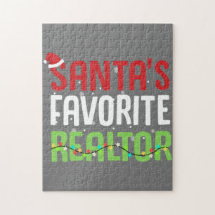 Puzzle Xmas de l'agent immobilier préféré Père Noël amusa