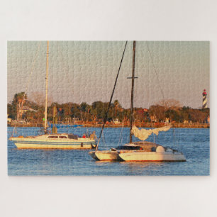 Puzzle Yachts et phare, St Augustine, États-Unis