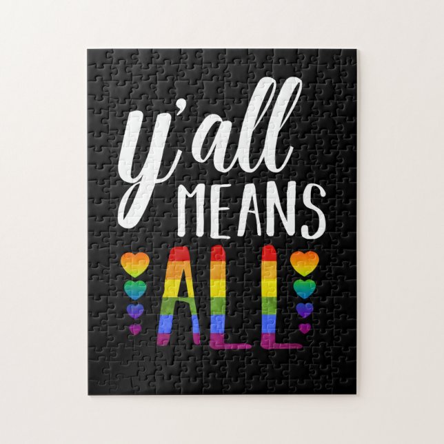 Puzzle Y'all signifie la parade de la gay gay lesbienne P (Vertical)
