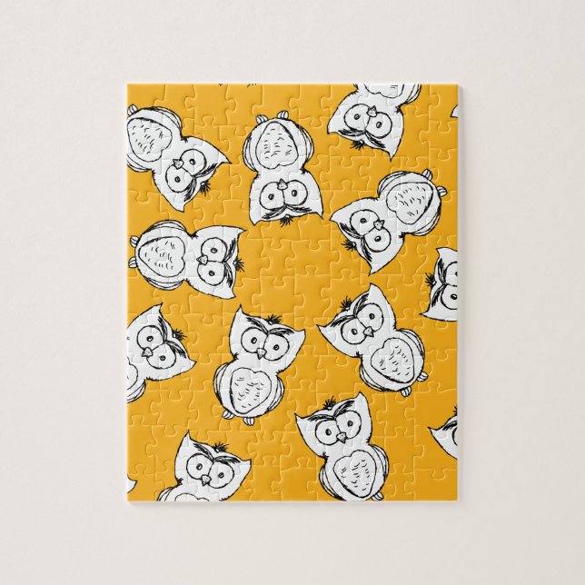 Puzzle Yellow Cute Animal Pattern (Vertical)
