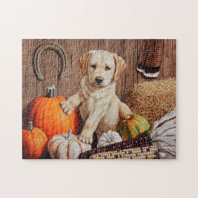 Puzzle Yellow Labrador Retriever Chien Chien Chien Citrou (Horizontal)