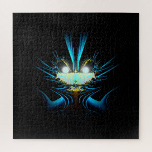 Puzzle Yeux Brûlants Dragon Alien Bleu et Noir