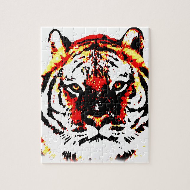 Puzzle Yeux de tigres sauvages (Vertical)