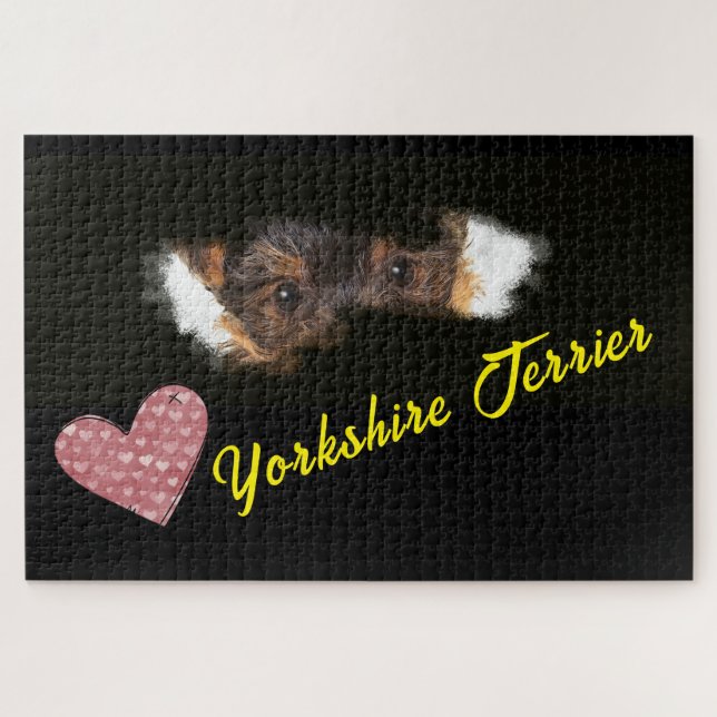 Puzzle Yorkshire Terrier Eyes couleur solide 1000 pièce (Horizontal)