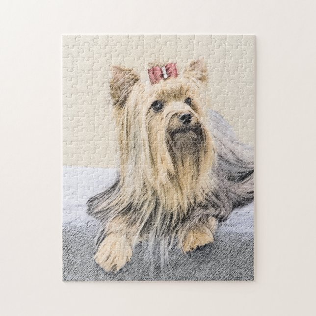 Puzzle Yorkshire Terrier Peinture - Cute Original Chien A (Vertical)