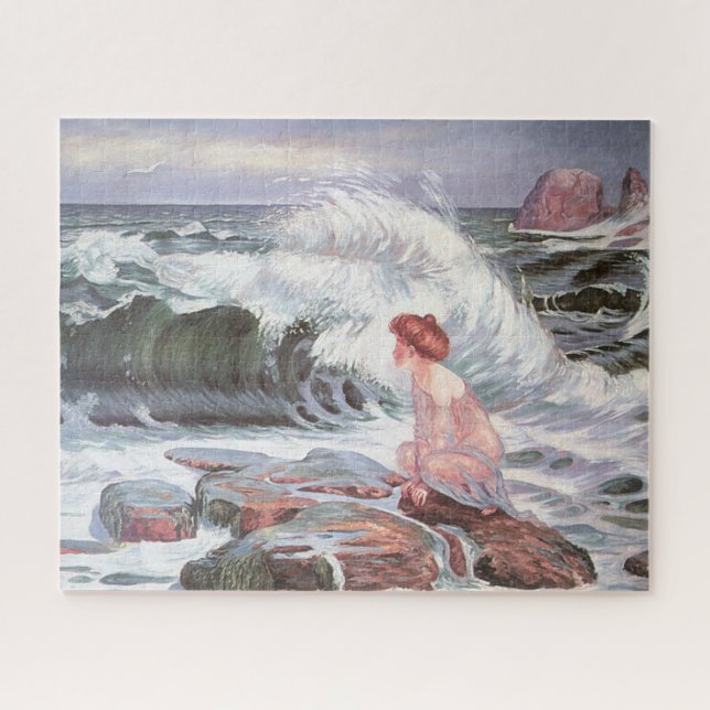 Puzzle Young Woman and the Big Wave (par Frantisek Kupka) (Horizontal)