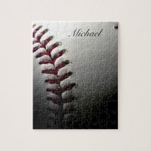 Puzzle Your Name Close-up Baseball - Sports Art