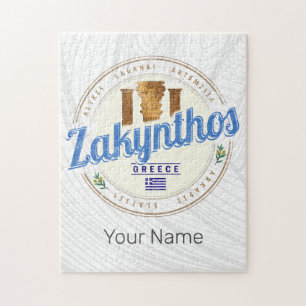 Puzzle Zakynthos Ile Grèce Vacances Souvenir Vintage