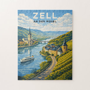 Puzzle Zell Allemagne Art de Voyage Vintage