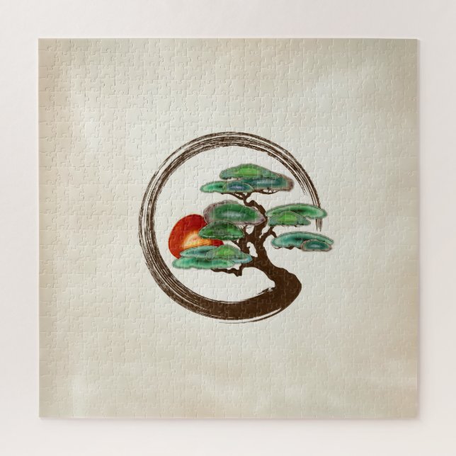 Puzzle Zen Enzo Geode Bonsai Tree sur toile (Vertical)