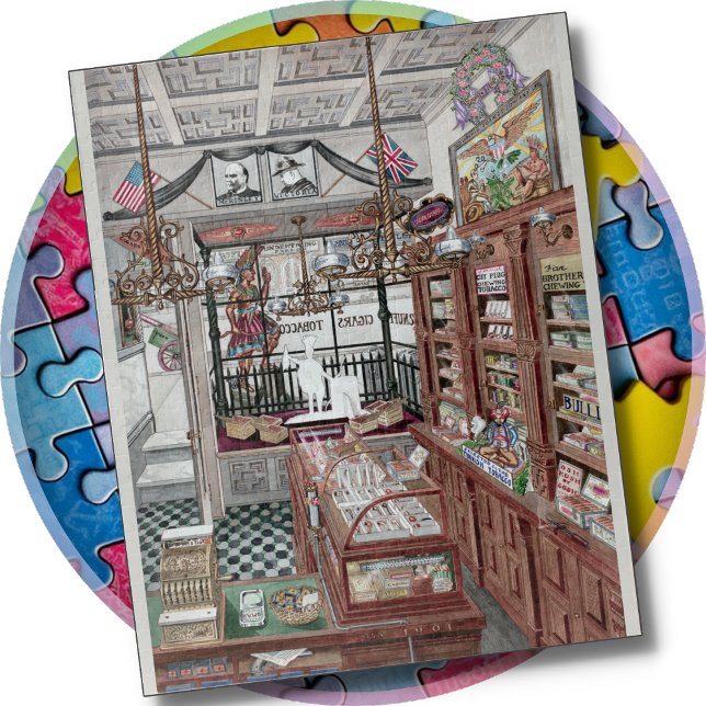 PUZZLE - Zigarrenladen, 1901 - P. Harnly (Von Creator hochgeladen)