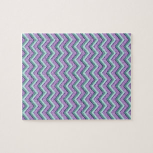 Puzzle ZigZag turquoise et Améthyste