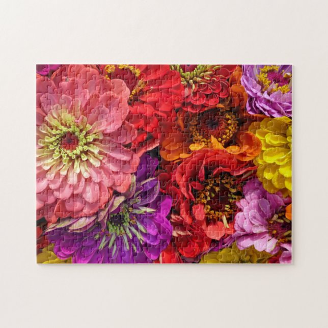 Puzzle Zinnia Bouquet (Horizontal)