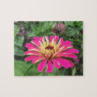 Puzzle ZINNIA - Vibrant rose et crème -