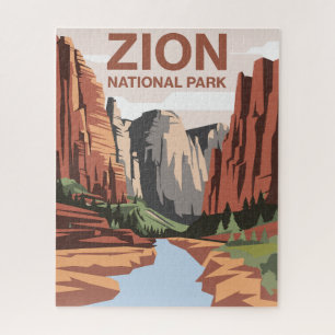 Puzzle Zion National Park Travel Art