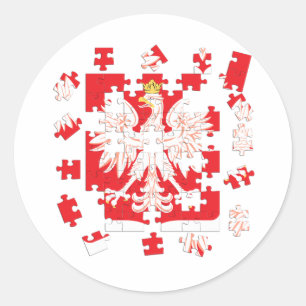 Puzzle zum polnischen Kulturerbe Runder Aufkleber