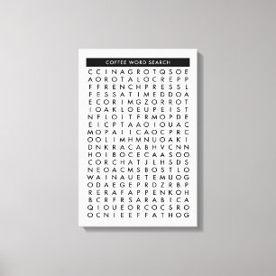 Puzzle zur Suche nach Kaffeemassen Leinwanddruck