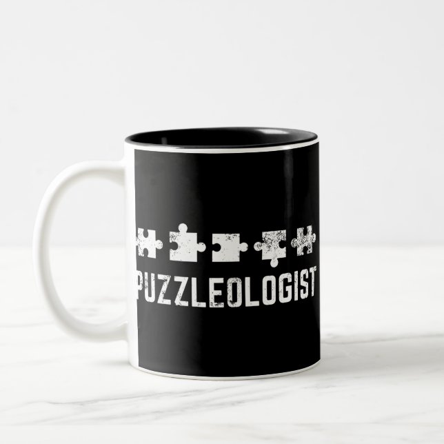 Puzzleologin Zweifarbige Tasse (Links)